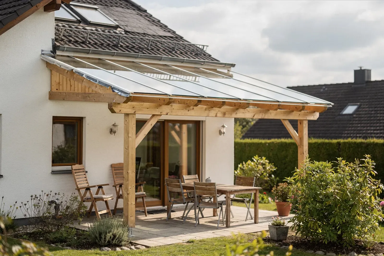 Freistehende Terrassenüberdachung in Nürnberg